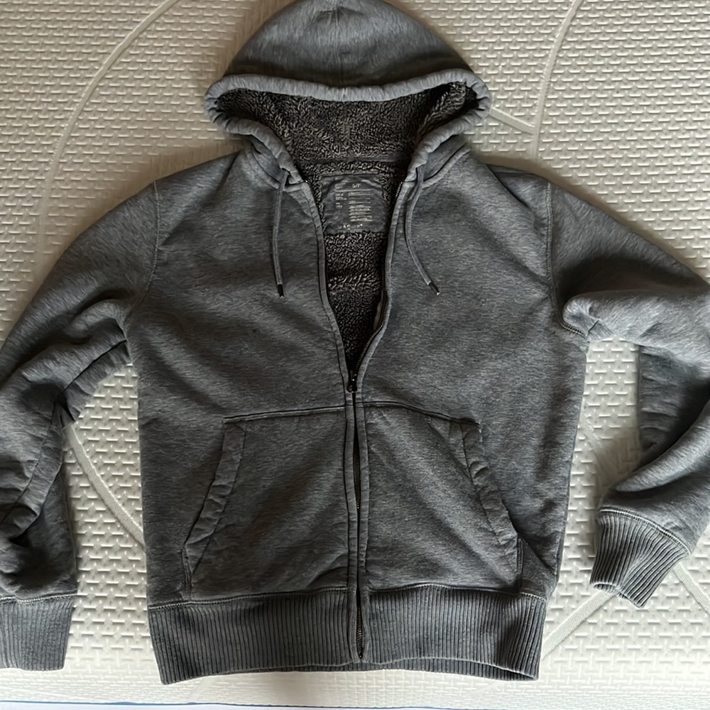 Gap- 2for 1 sherpa hoodies  ( one grey and one burgundy red )